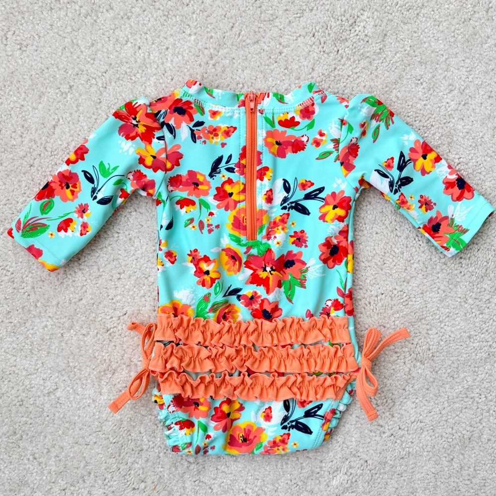 Ruffle Butts Floral Baby One-Piece Swimsuit - Picture 7 of 10